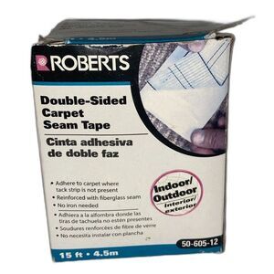 Roberts Double-Sided Carpet Seam Tape 15 ft.x 4.5m NEW!